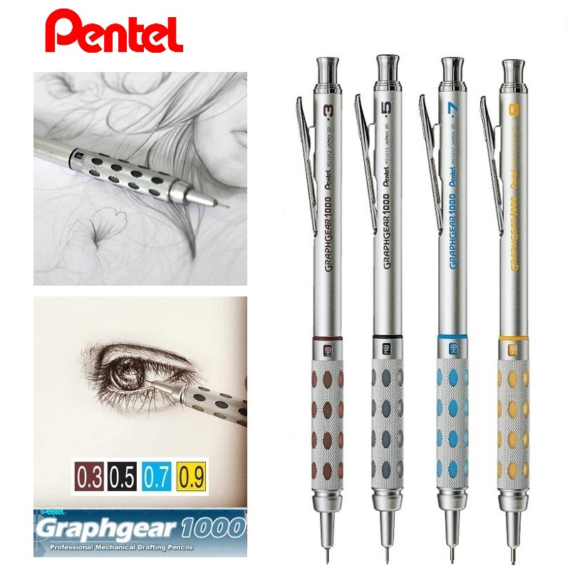 Pentel Pen Graphgear - Pentel GRAPHGEAR 1000 Lápis Mecânico, Esboço