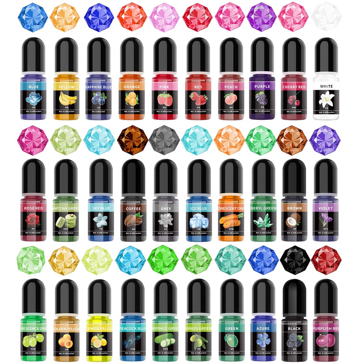 Resin Art Bottle - 5ml/garrafa pigmento de resina epóxi líquido